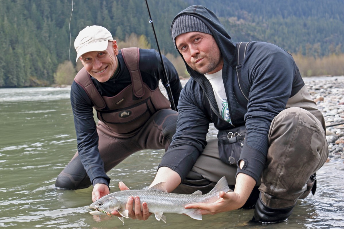 Terry and Yos with Squamish River bull trout