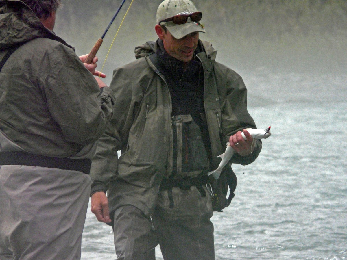 Tom McHugh with rainbow trout