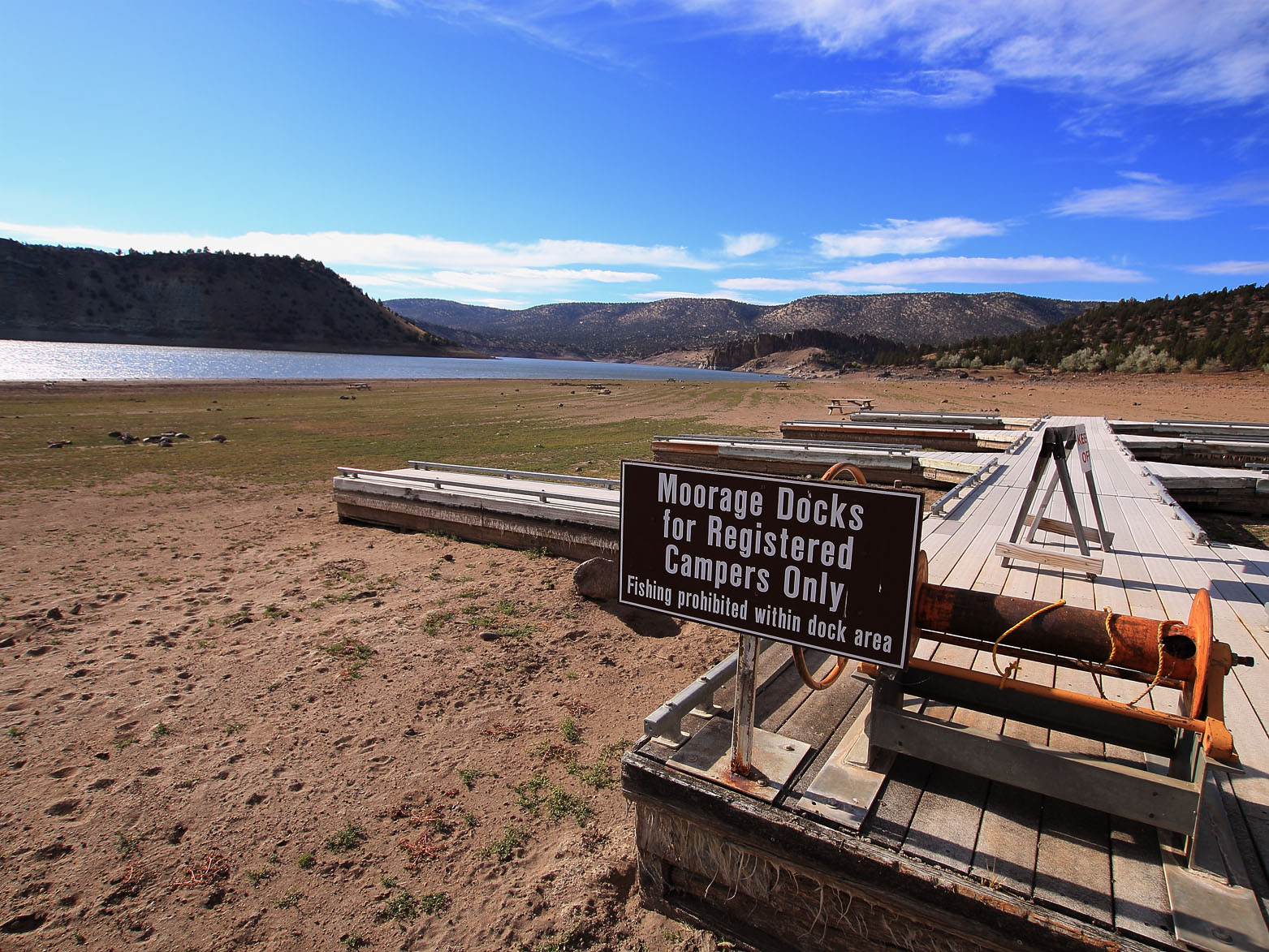 Prineville Reservoir very low water from drought