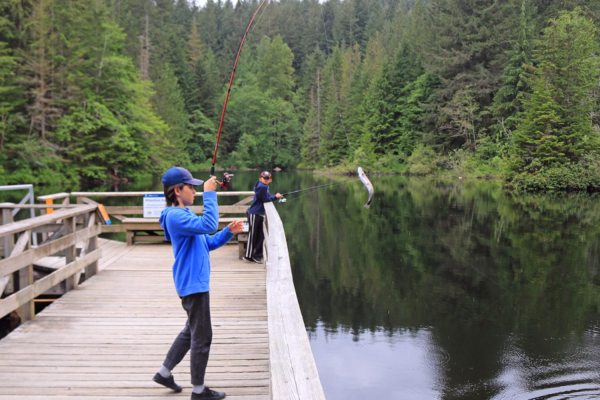 Fishing at Rice Lake, North Vancouver BC