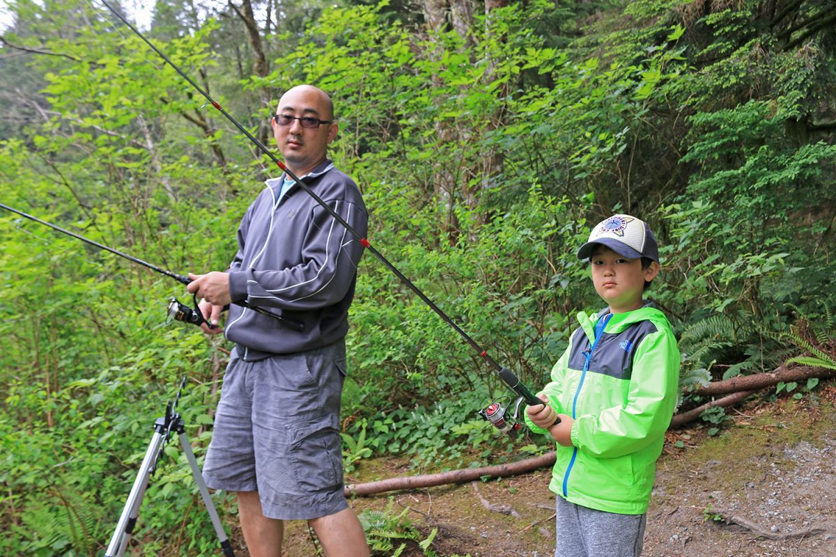 Fishing at Rice Lake, North Vancouver, BC