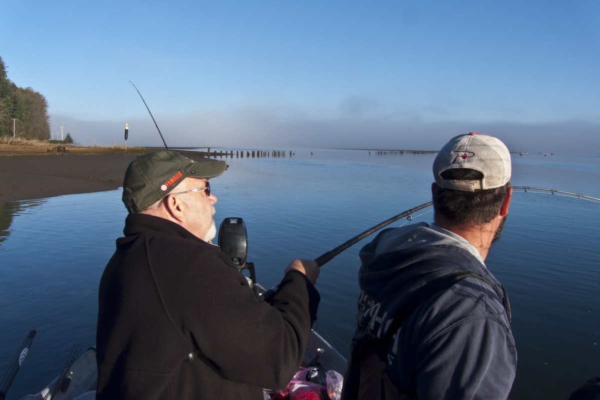 Rod Fighting his First Salmon