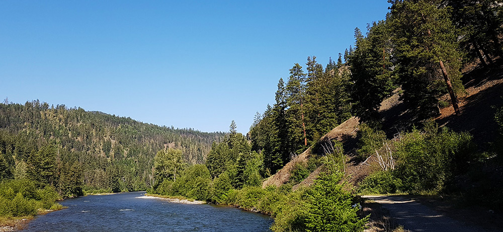 Tulameen River with KVR trail